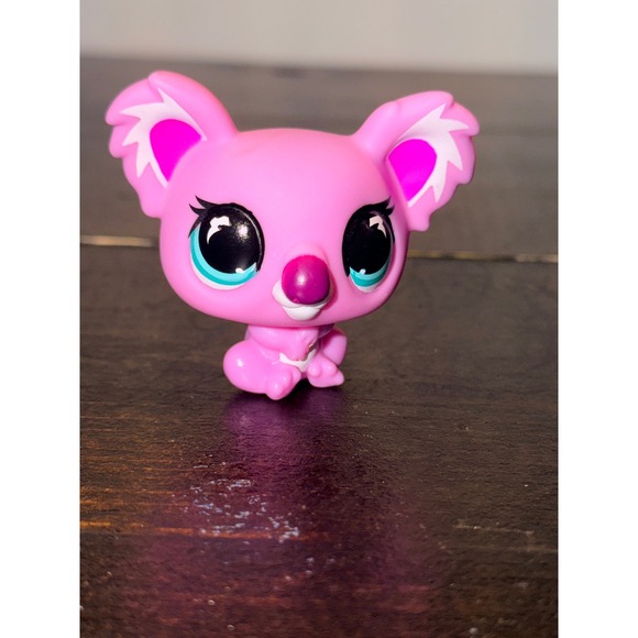 Littlest Pet Shop Other - Hasbro Littlest Pet Shop Pink Koala Bear Teal Eyes Bobble Head Figure LPS